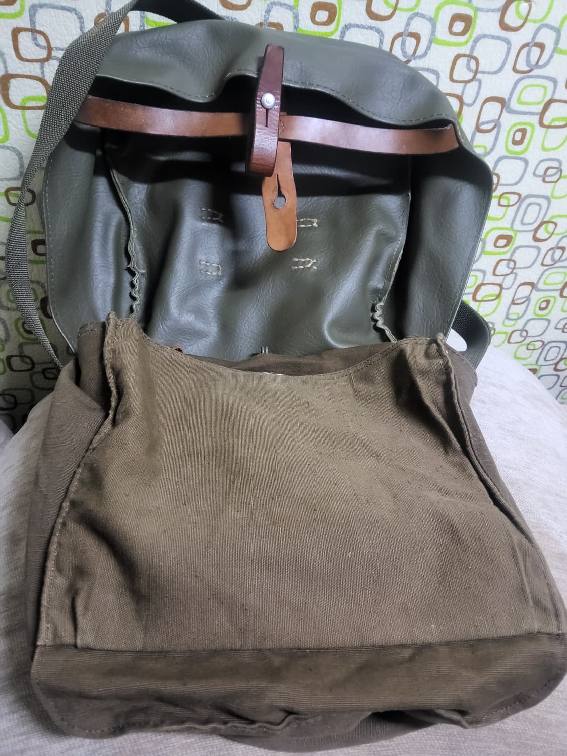 스위스군 브래디백 캔버스 가죽 숄더백  상품이미지3