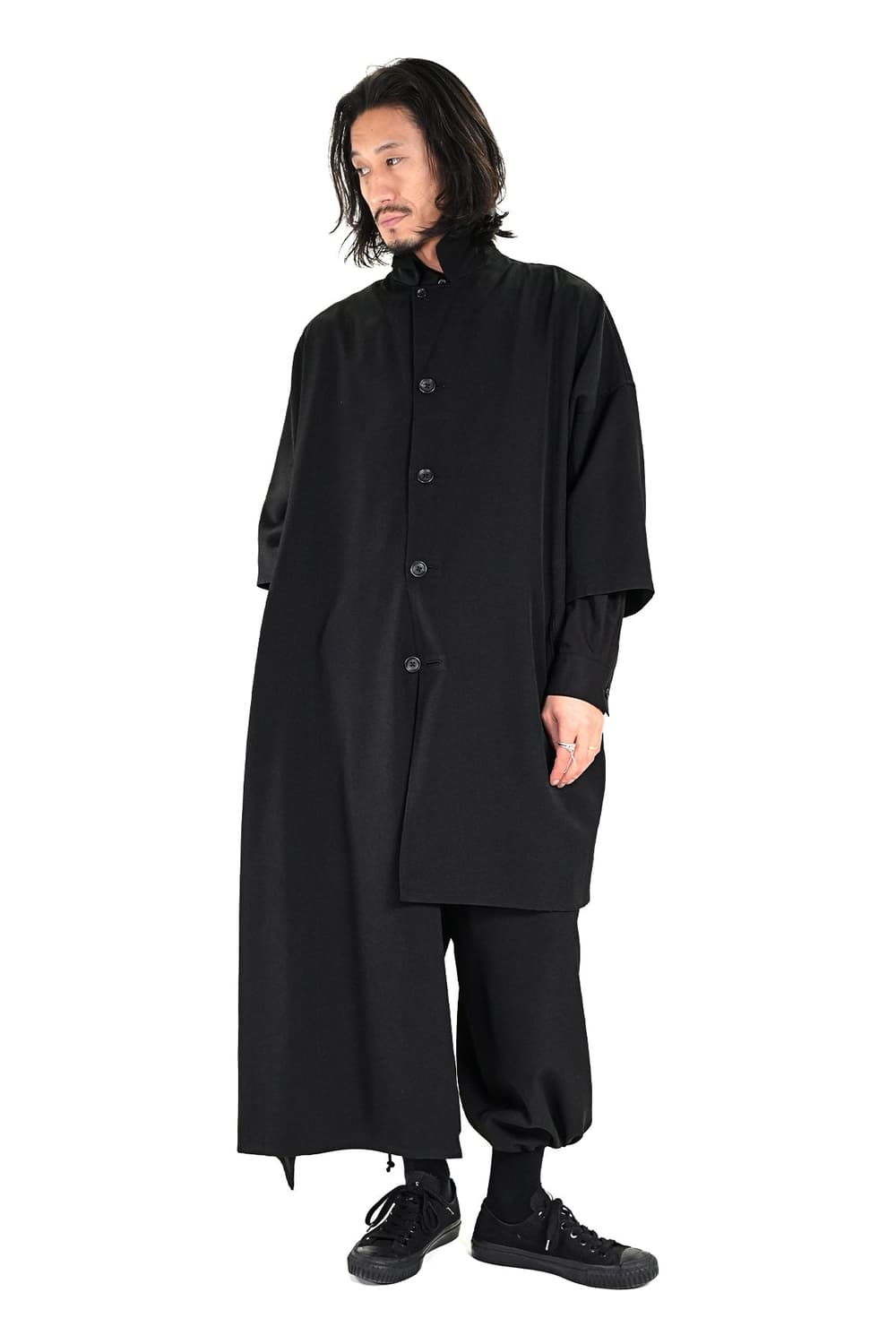 새상품 요지야마모토 울 개버딘 케이프자켓 1size 상품이미지3