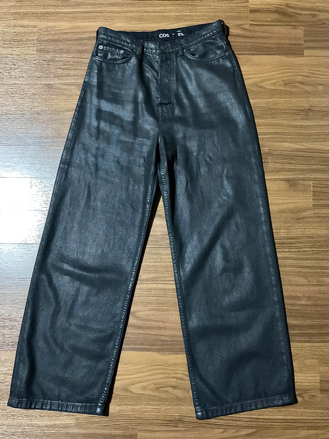 Cos 코스 볼륨 와이드 레그 코팅 왁스 진 27 상품이미지3