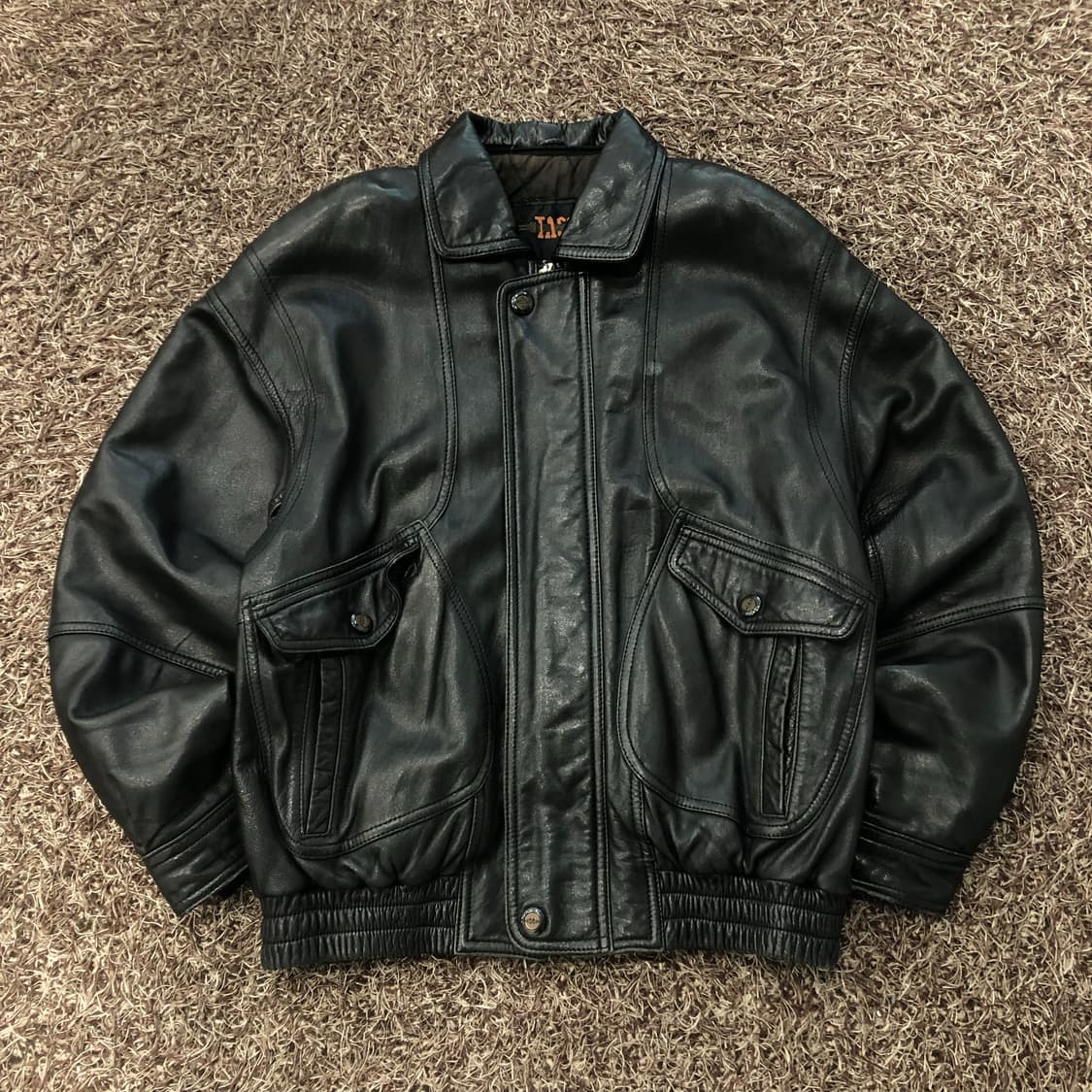 빈티지 양가죽 봄버 레더 가죽 자켓 상품이미지1