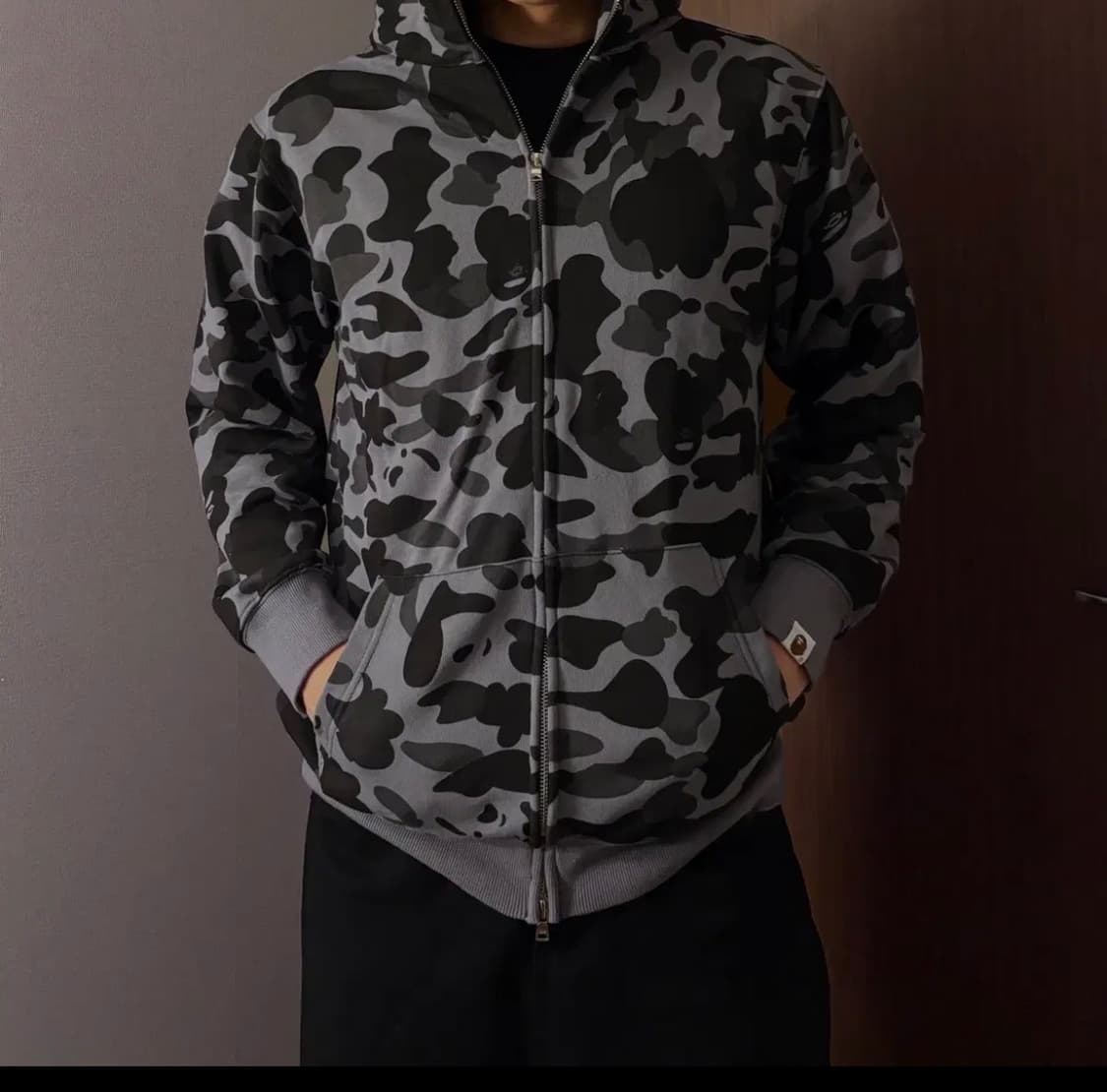 베이프 후드집업 그레이(새상품급) m 상품이미지3