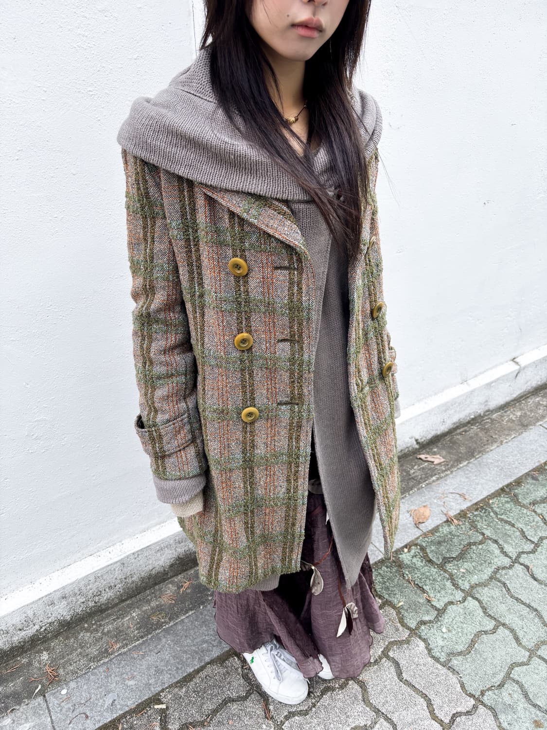 히스테릭 글래머 울 체크 코트 상품이미지2