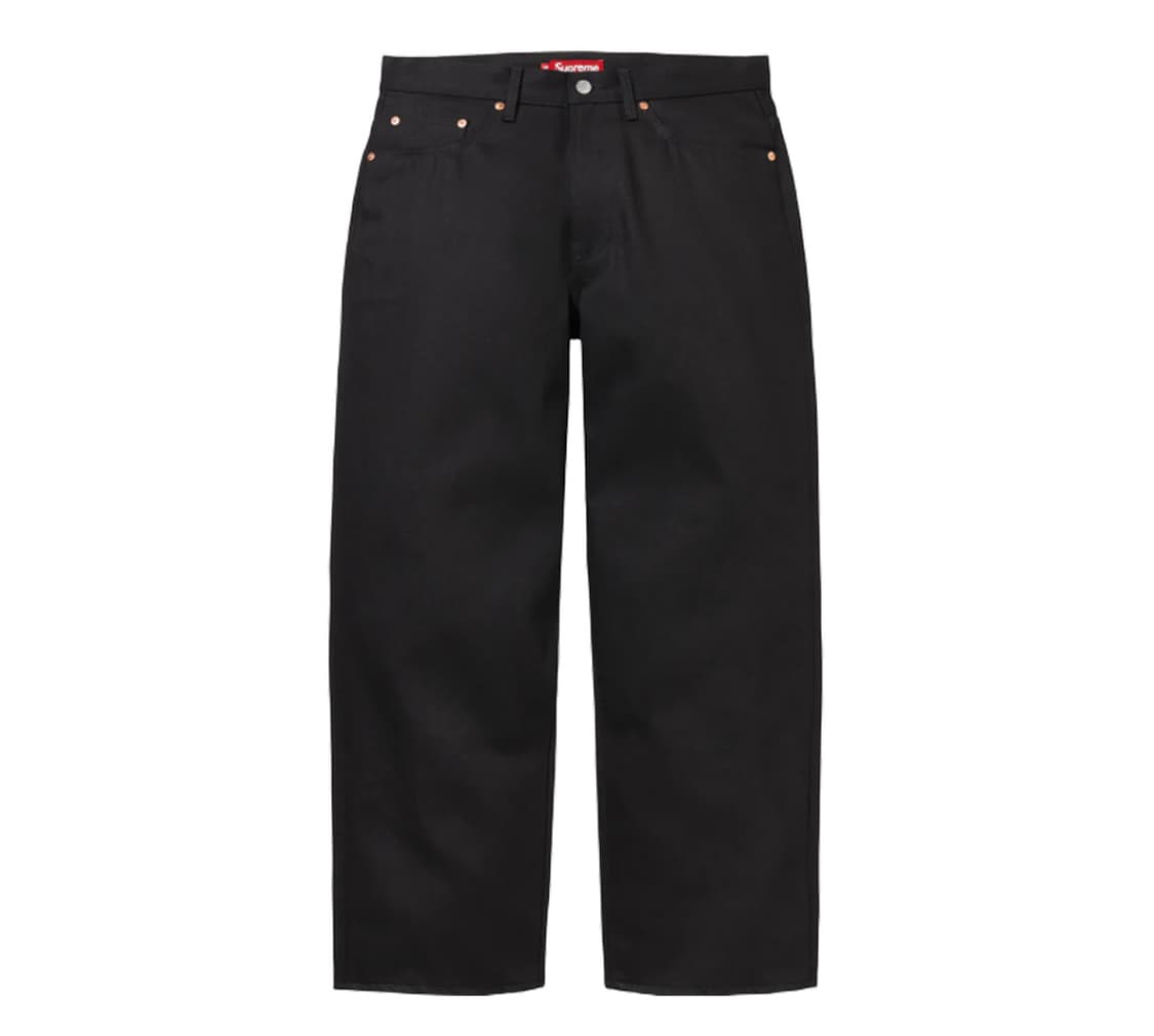 25FW 슈프림 배기 셀비지 진 리지드 블랙 상품이미지1