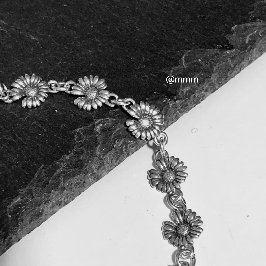 (Unisex) 크롬 데이지 체인 팔찌 상품이미지3