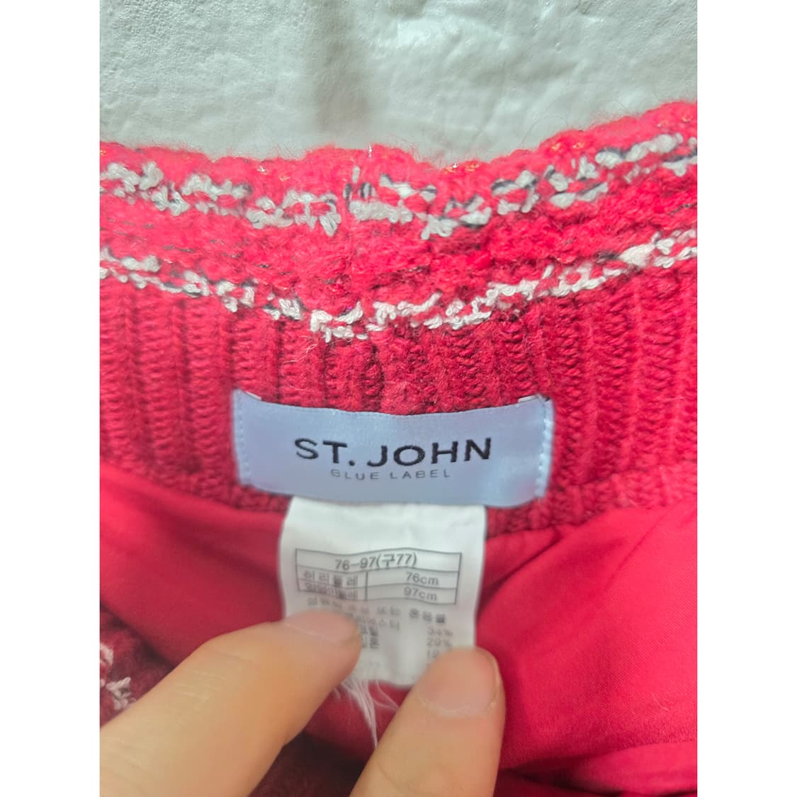 센존 ST. JOHN 레드  와이드 팬츠 77 상품이미지2