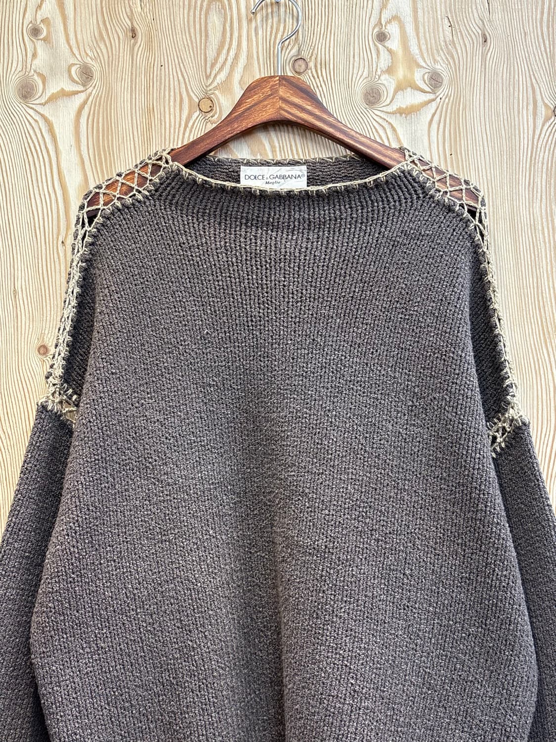 90s 돌체앤가바나 보트넥 스티치 니트 상품이미지2
