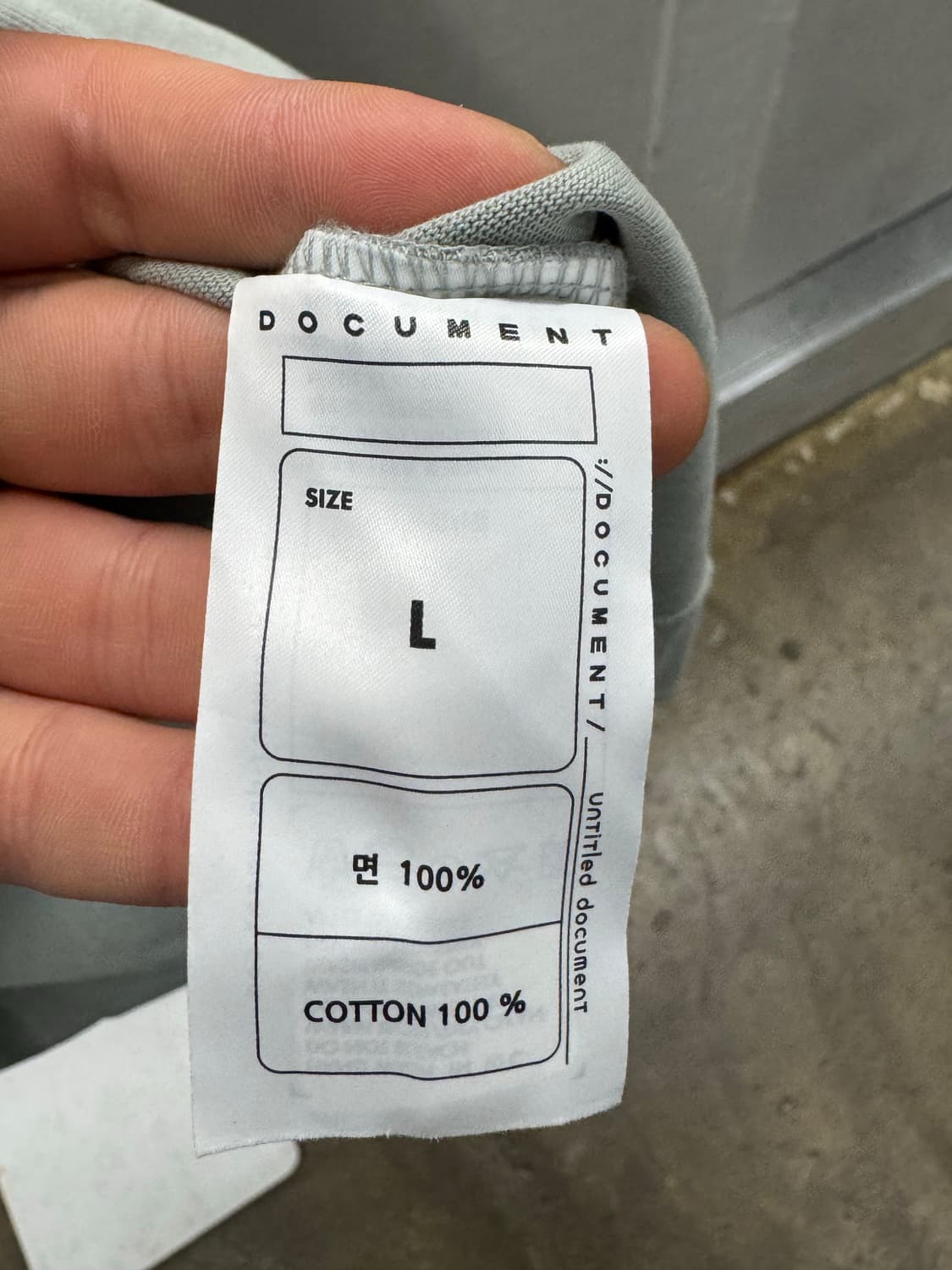 Document 민트색 티셔츠 L 상품이미지3