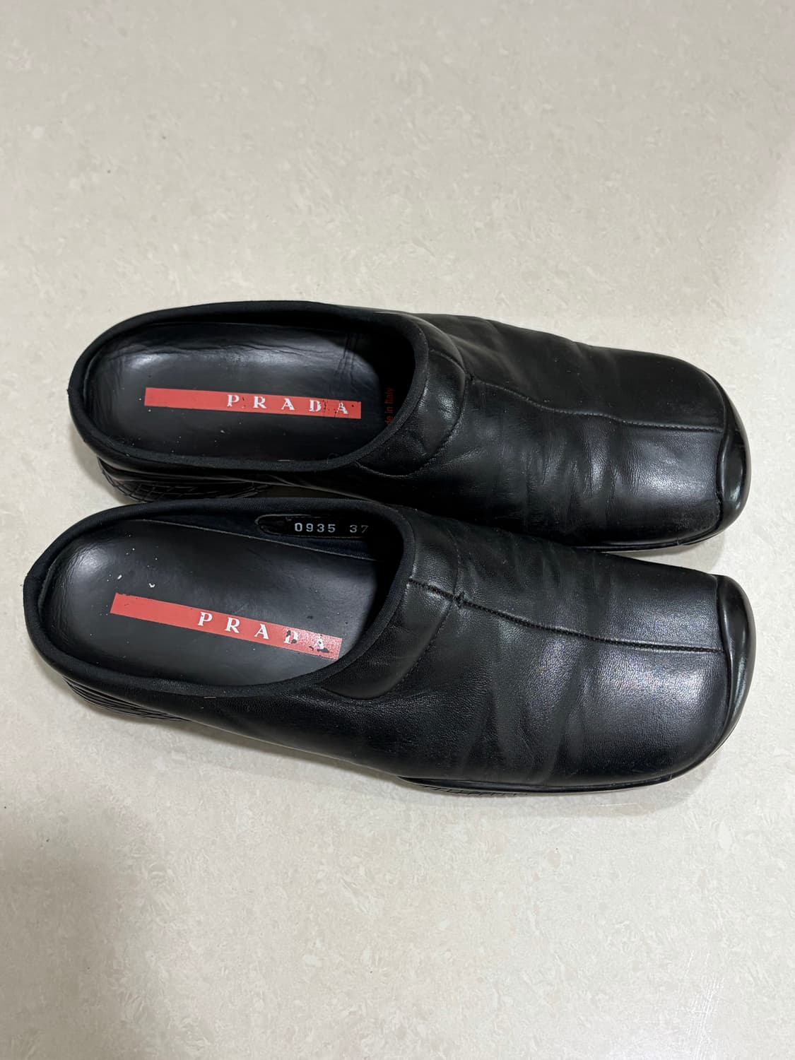 프라다 빈티지 레더 슬립온 로퍼 상품이미지4