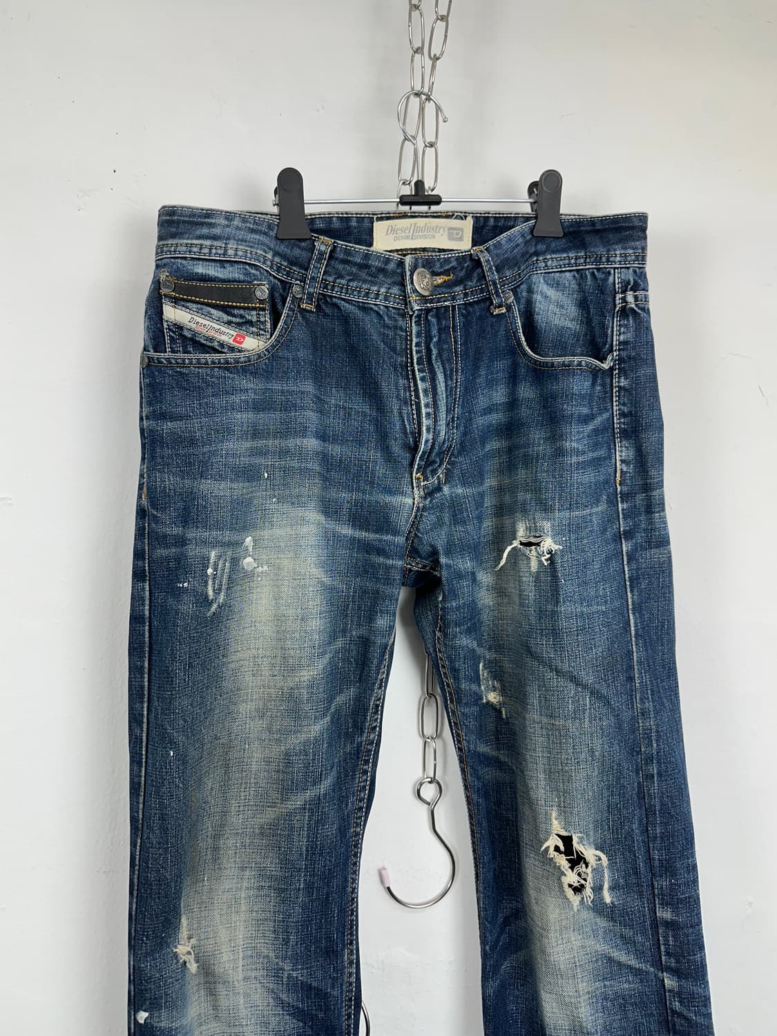 Diesel Leather Tab & Paint Detail Distre 상품이미지6