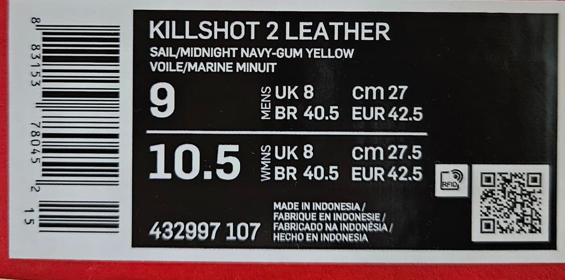 나이키 킬샷2 레더 미드나잇 네이비 270mm 상품이미지5