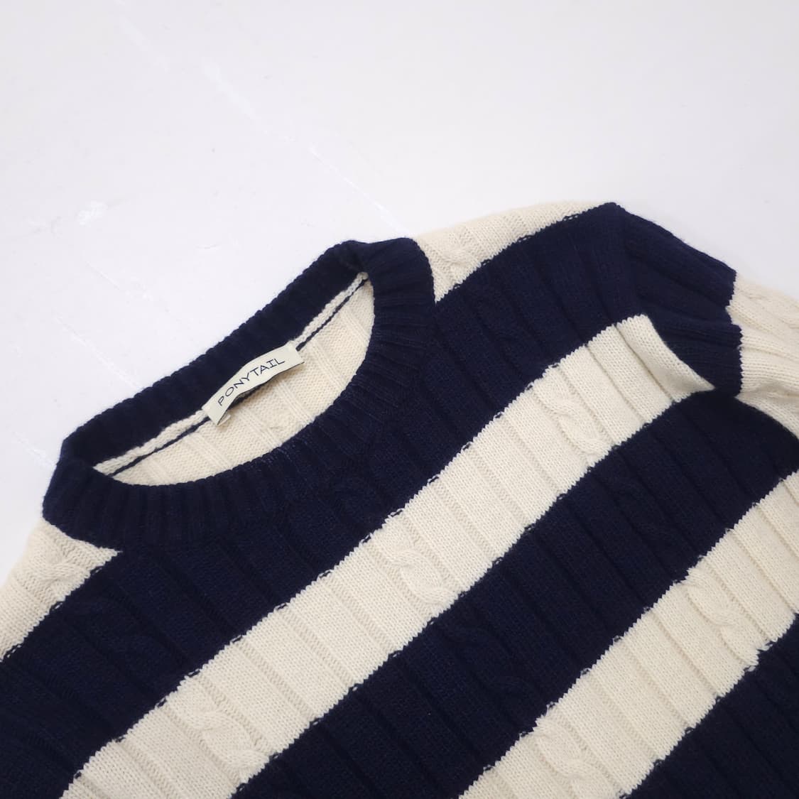 포니테일 스트라이프 니트 상품이미지3
