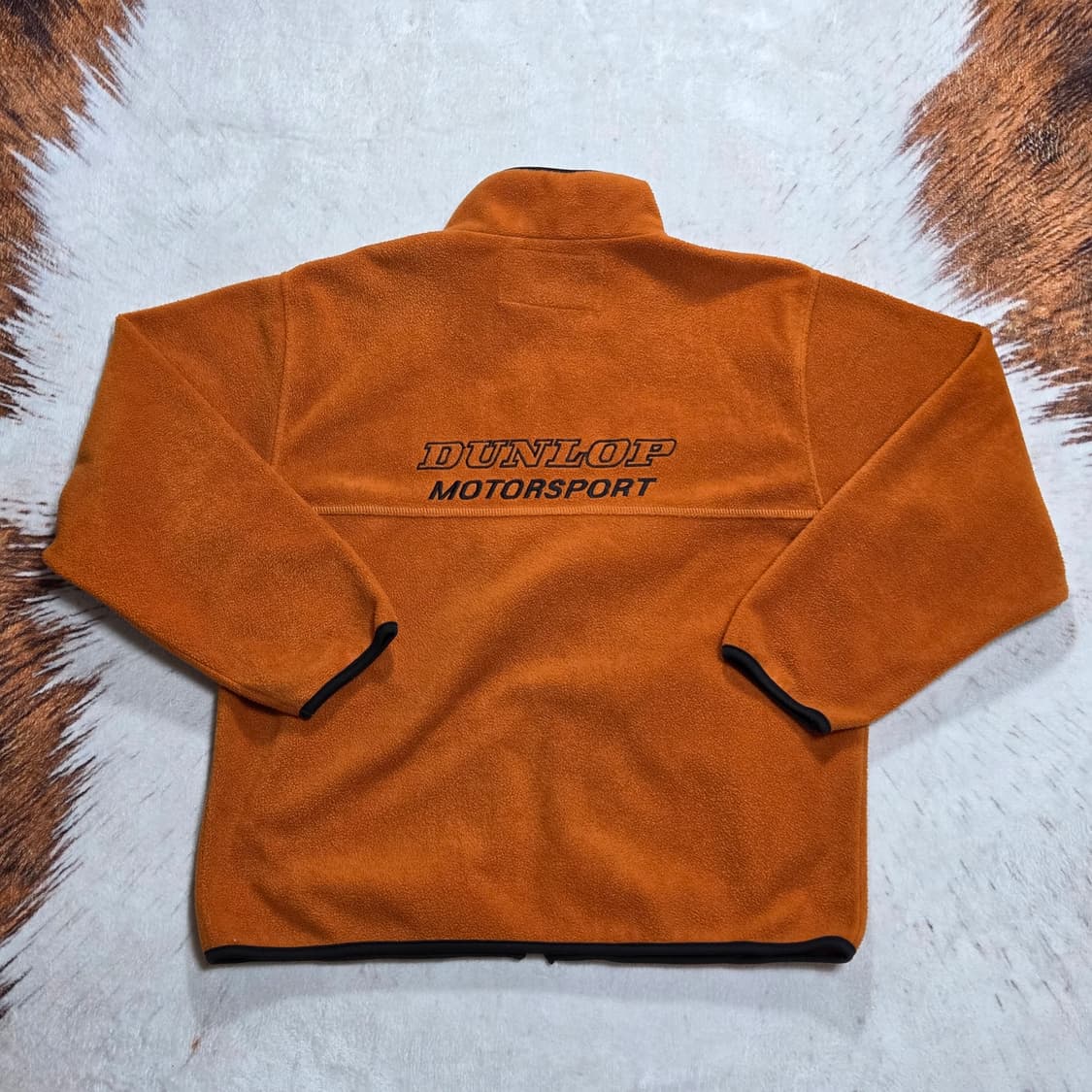 일본 빈티지 던롭 오렌지 자수 후리스  상품이미지4