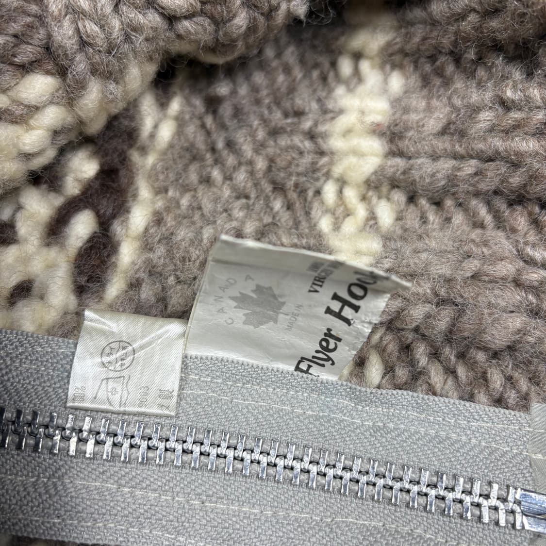 Flyer Hook 썬더버드 패턴 캐나다 코위찬 니트집업 상품이미지6