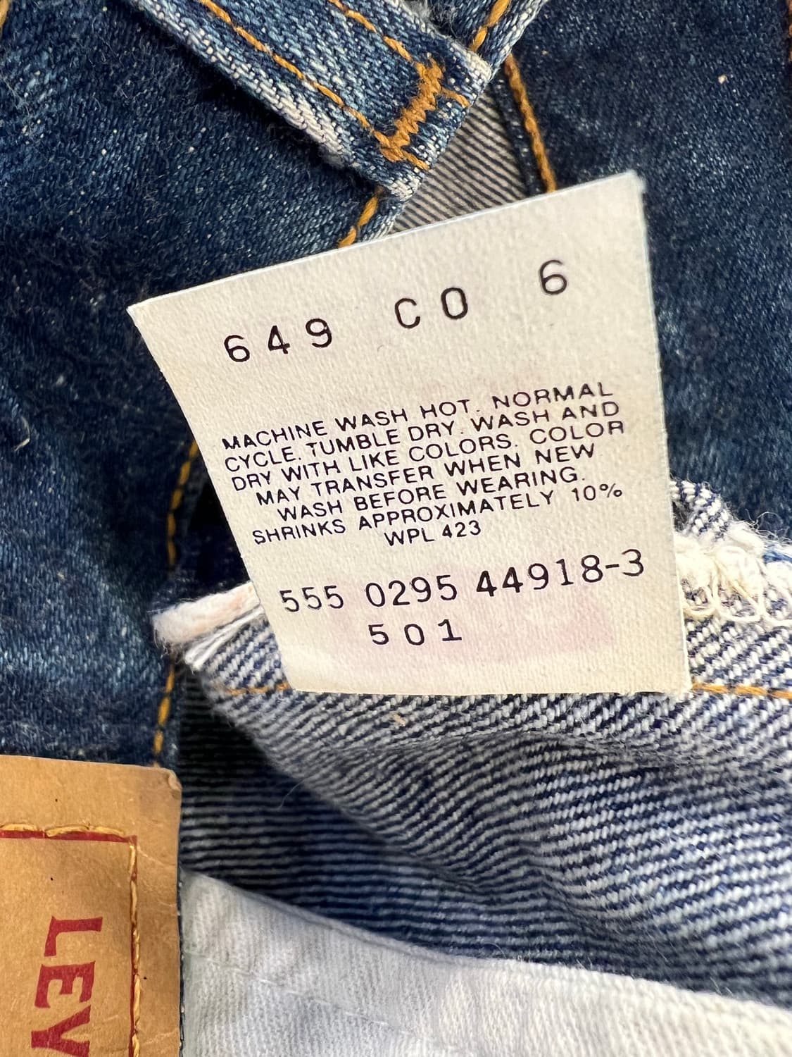 Levis 501 빅E 90's 셀비지 데님 상품이미지9