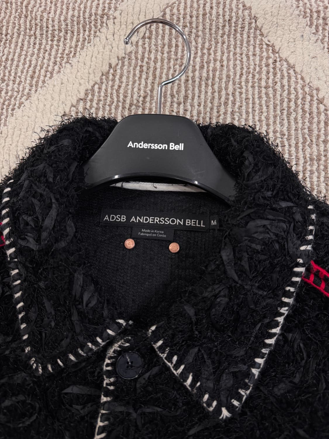 [M] 앤더슨벨 샌디 버디 엠브로이더리 셔츠 - 블랙 상품이미지6