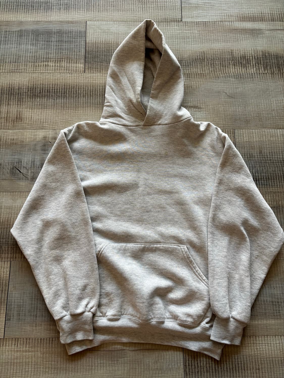 [M] 90s 러셀 후드티 스웻 블랭크 라이트 그레이 빈티지 상품이미지1