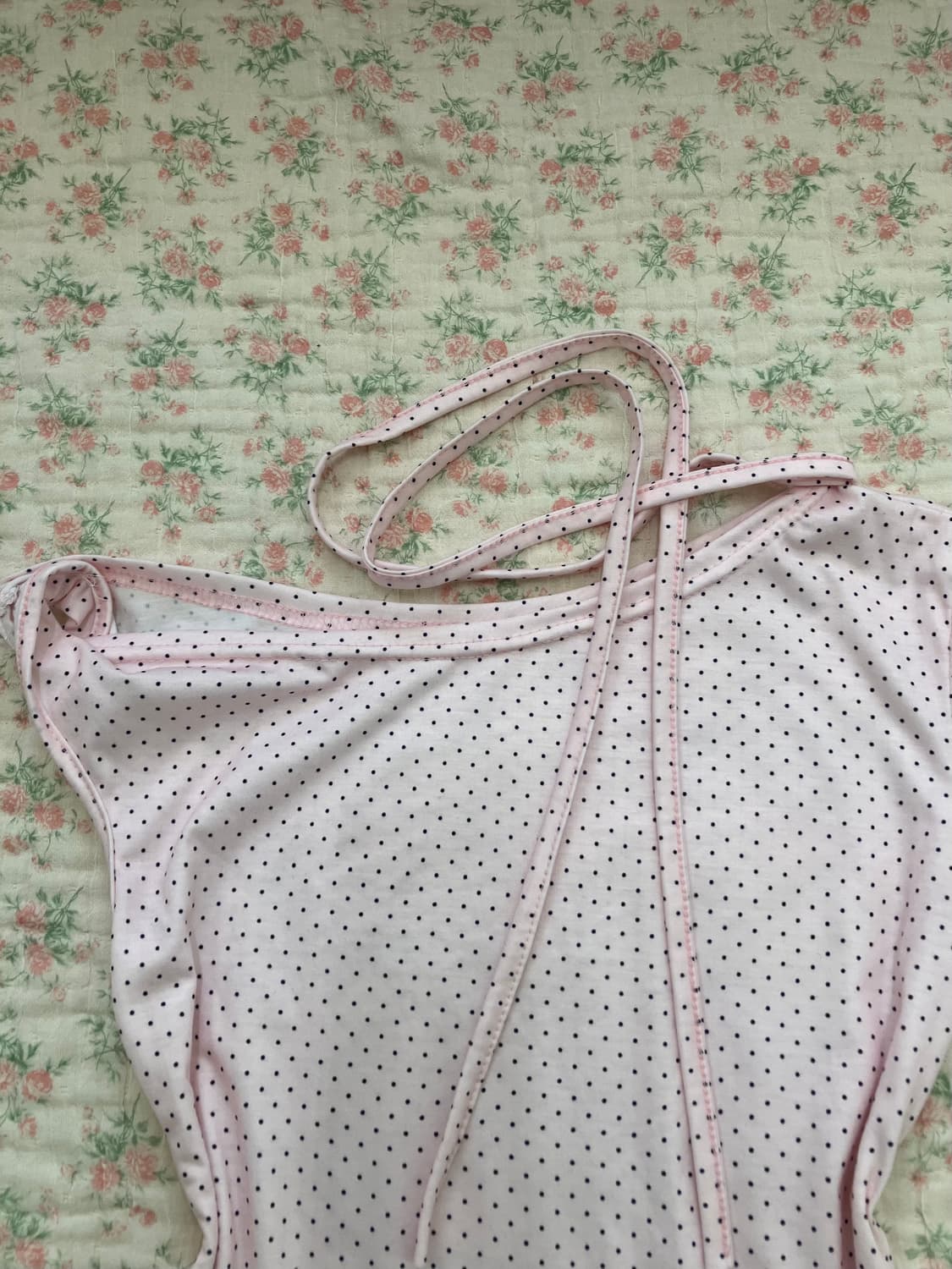 빈티지 딸기 우유 핑크 땡땡이 초크 반팔 1044 y2k 스트릿 갸루 펑 상품이미지5