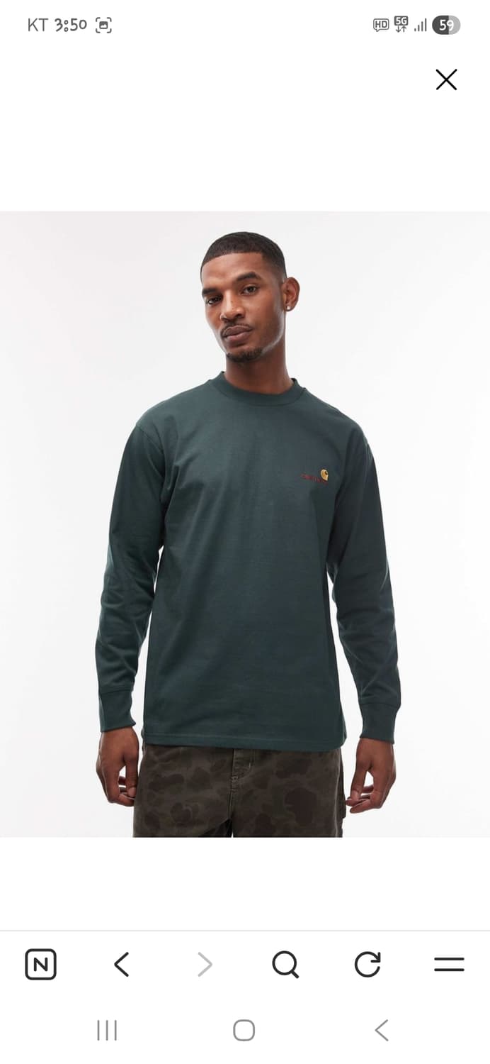 칼하트 wip 아메리칸 스크립트 롱슬리브 긴팔 s 상품이미지7