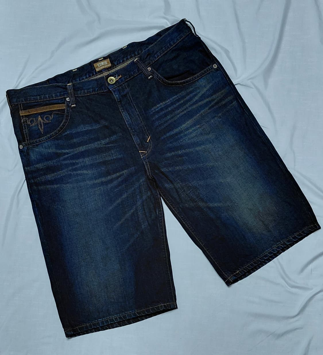 빅사이즈! [42] 에드윈 익스클루시브 빈티지 웨스턴 데님 하프 팬츠 상품이미지2