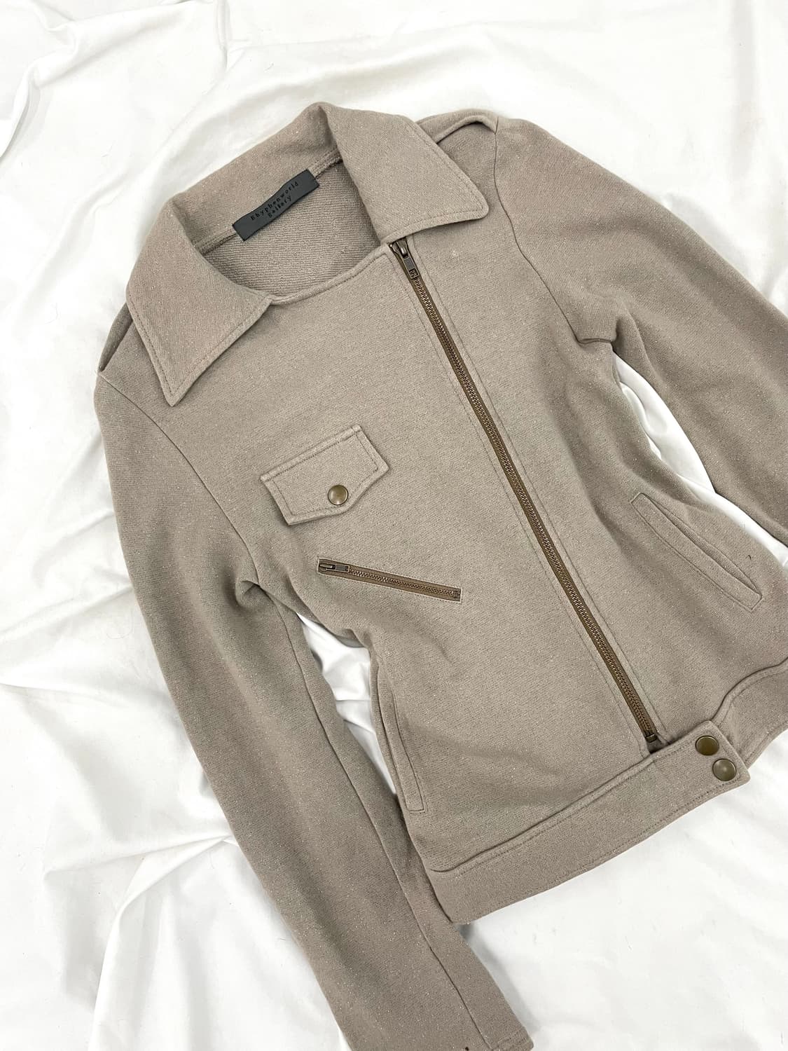 Deep Beige y2k rider jacket 상품이미지3