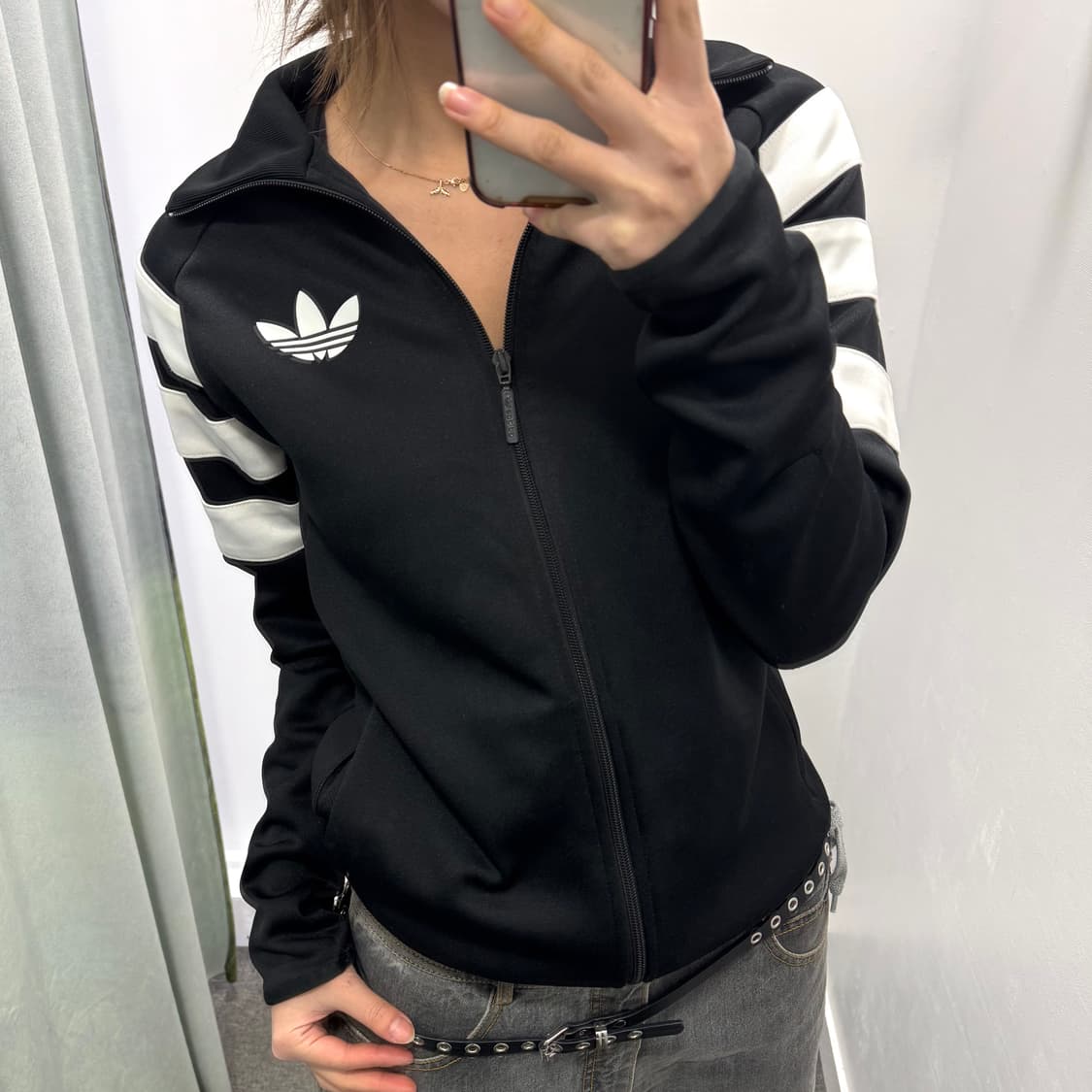 아디다스 블랙 트레포일 트랙탑 져지 상품이미지2