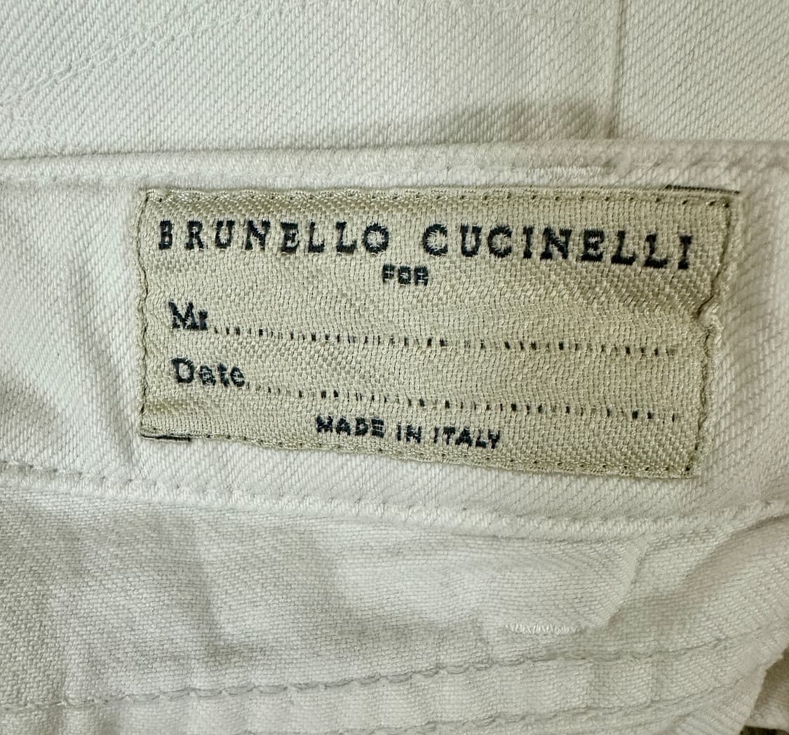브루넬로 쿠치넬리 화이트 데님 팬츠 사이즈 52 상품이미지3