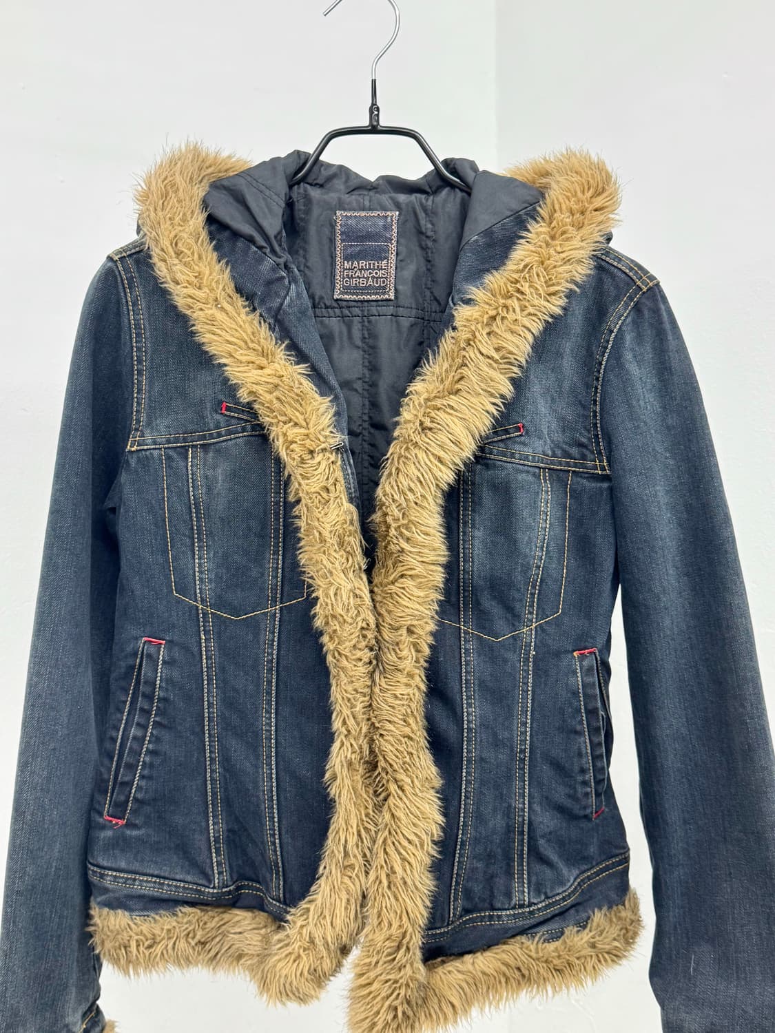 마리떼 프랑소와 저버 스티치 퍼 트리밍 데님 자켓*레어 상품이미지7