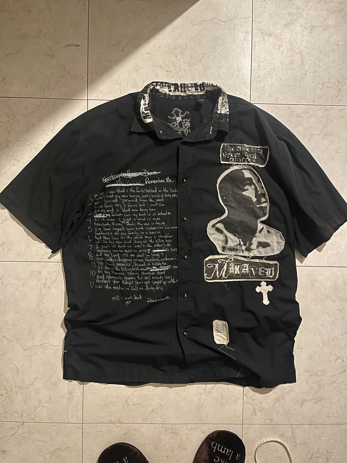 2pac “makaveli” patchwork shirt xl 퍽 상품이미지1