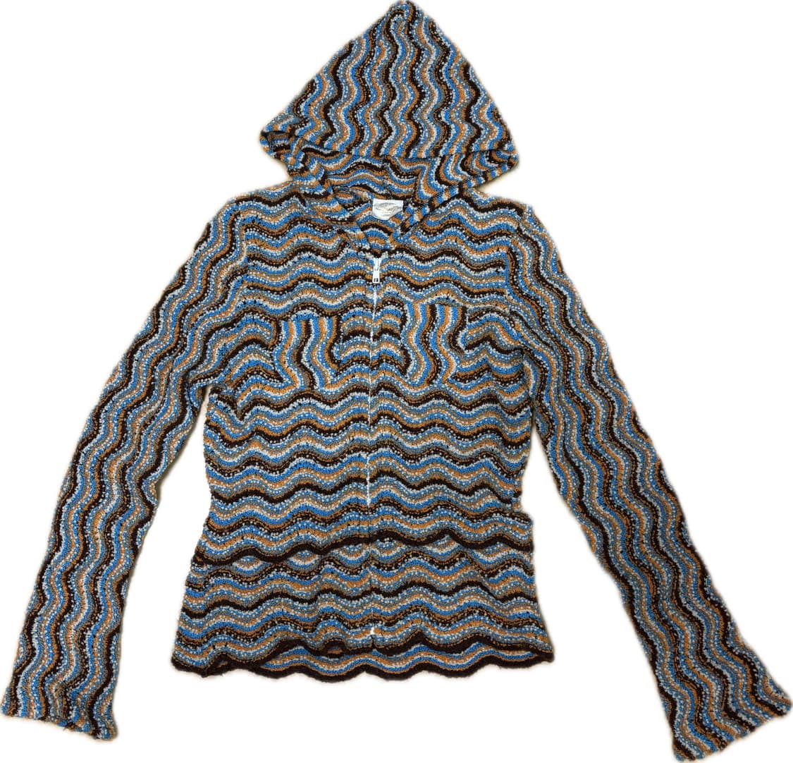 프릴 디테일 니트 후드 상품이미지2