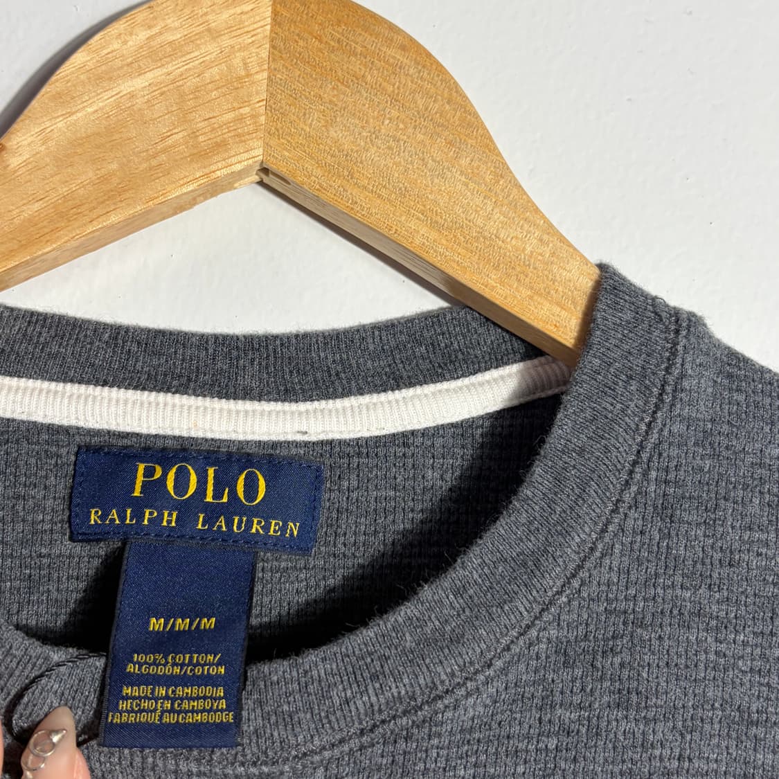 폴로 그레이 와플 롱슬리브 (무료배송) 상품이미지2