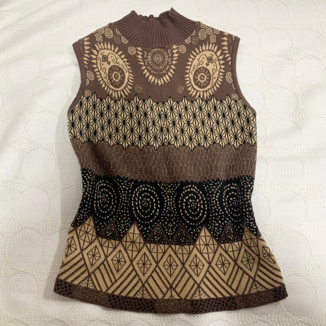 겐조 니트 슬리브리스 하이넥 탑 상품이미지3