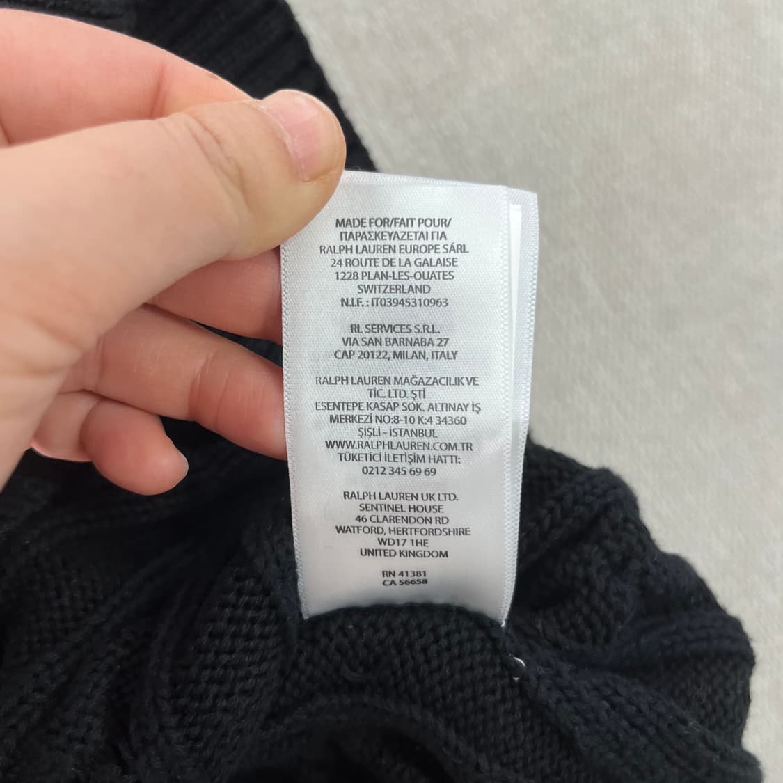 95 폴로 랄프로렌 코튼 블랙 꽈배기 반집업니트  상품이미지7