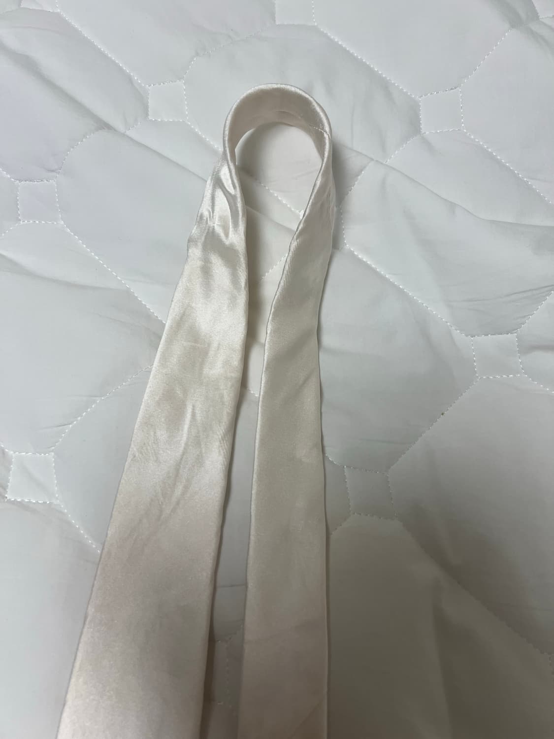 메멘토모리/실크 아이보리 넥타이/OS 상품이미지10