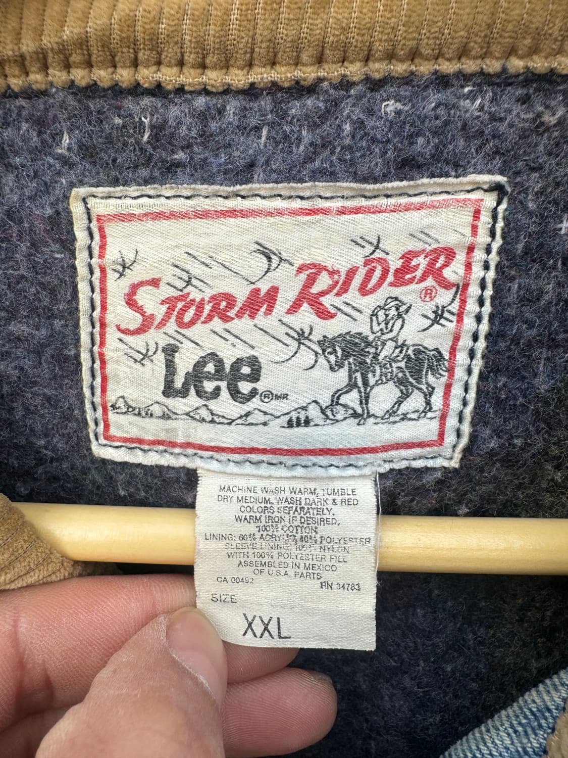 90s lee 빈티지 스톰라이더 블랭킷 안감 웨스턴 데님 자켓 상품이미지7