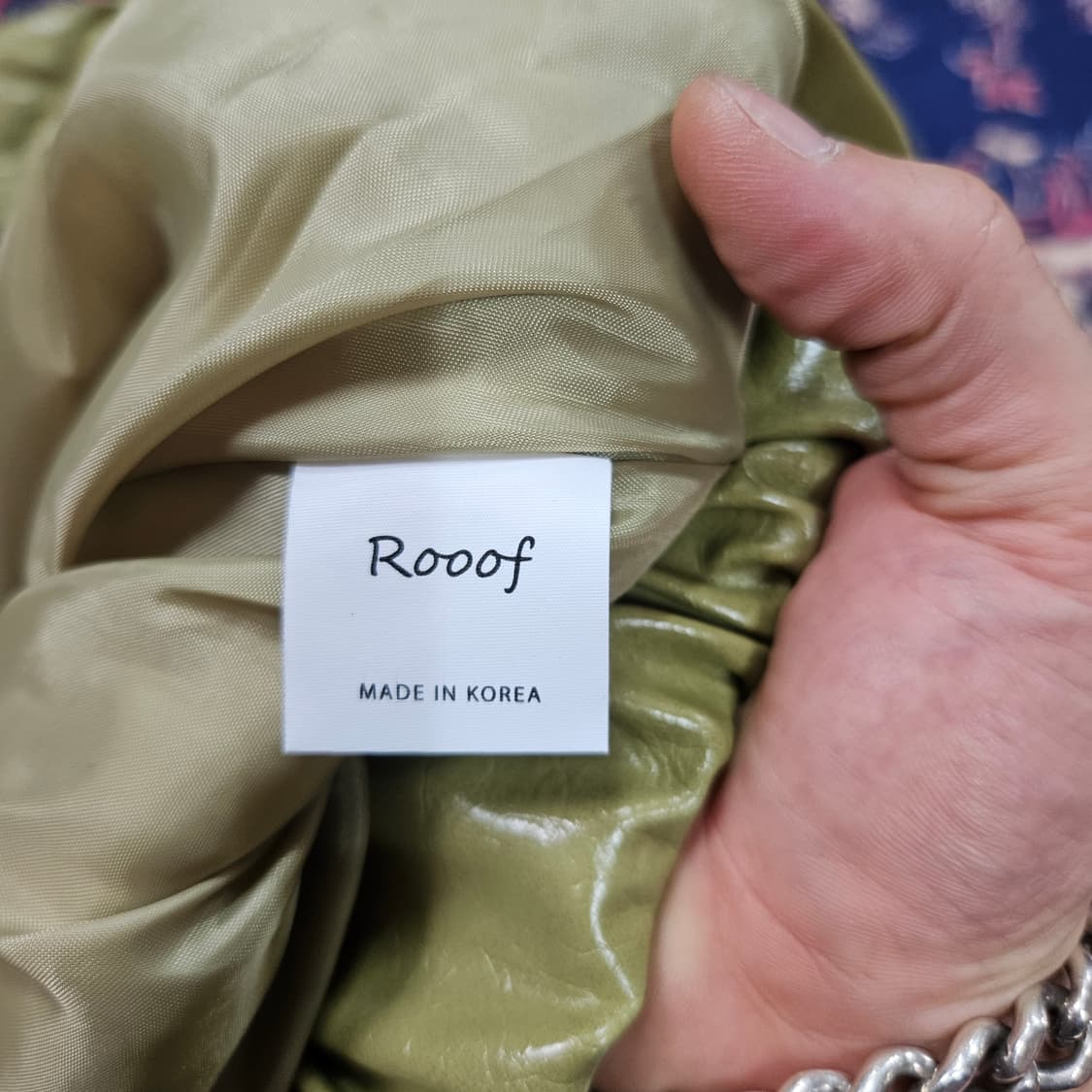 로프(Roof) 글로시 올리브 유광 하이넥 자켓 Free size 상품이미지7