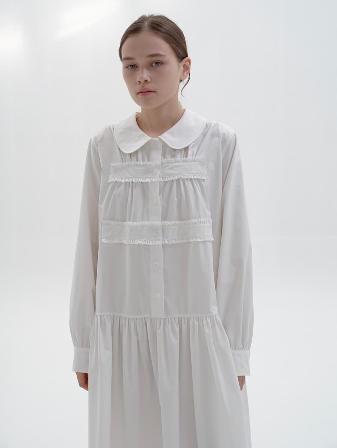 코스모스 화이트 원피스 상품이미지1