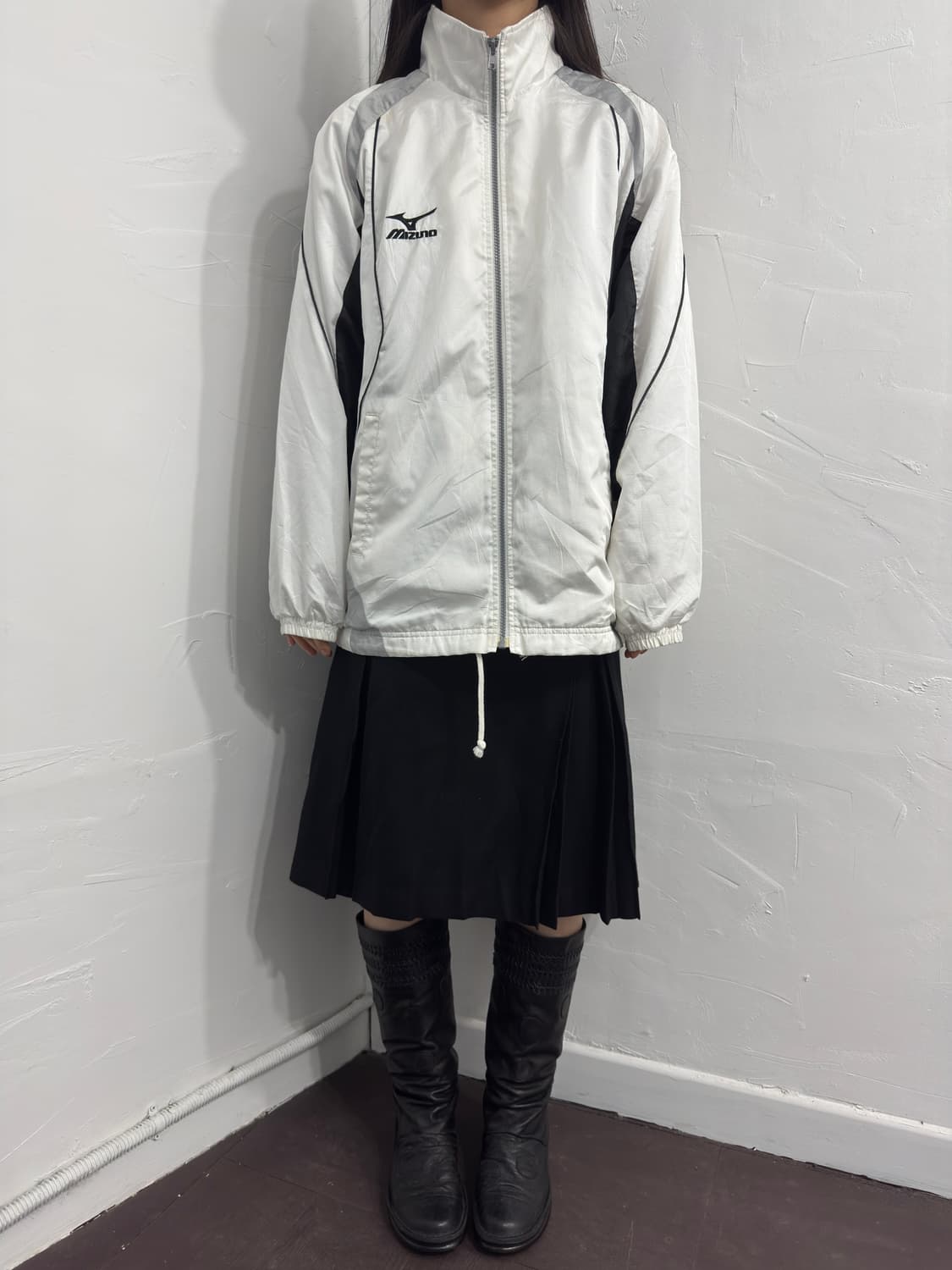 mizuno white hood jacket 상품이미지3