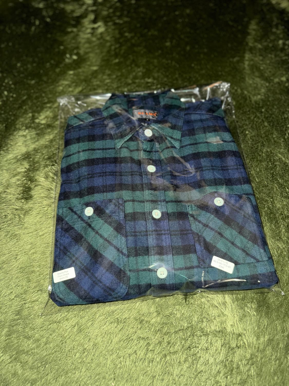 [S] BEAMS Plus 빔즈 플러스 헤비 블랙와치 플란넬 워크 셔츠 상품이미지10