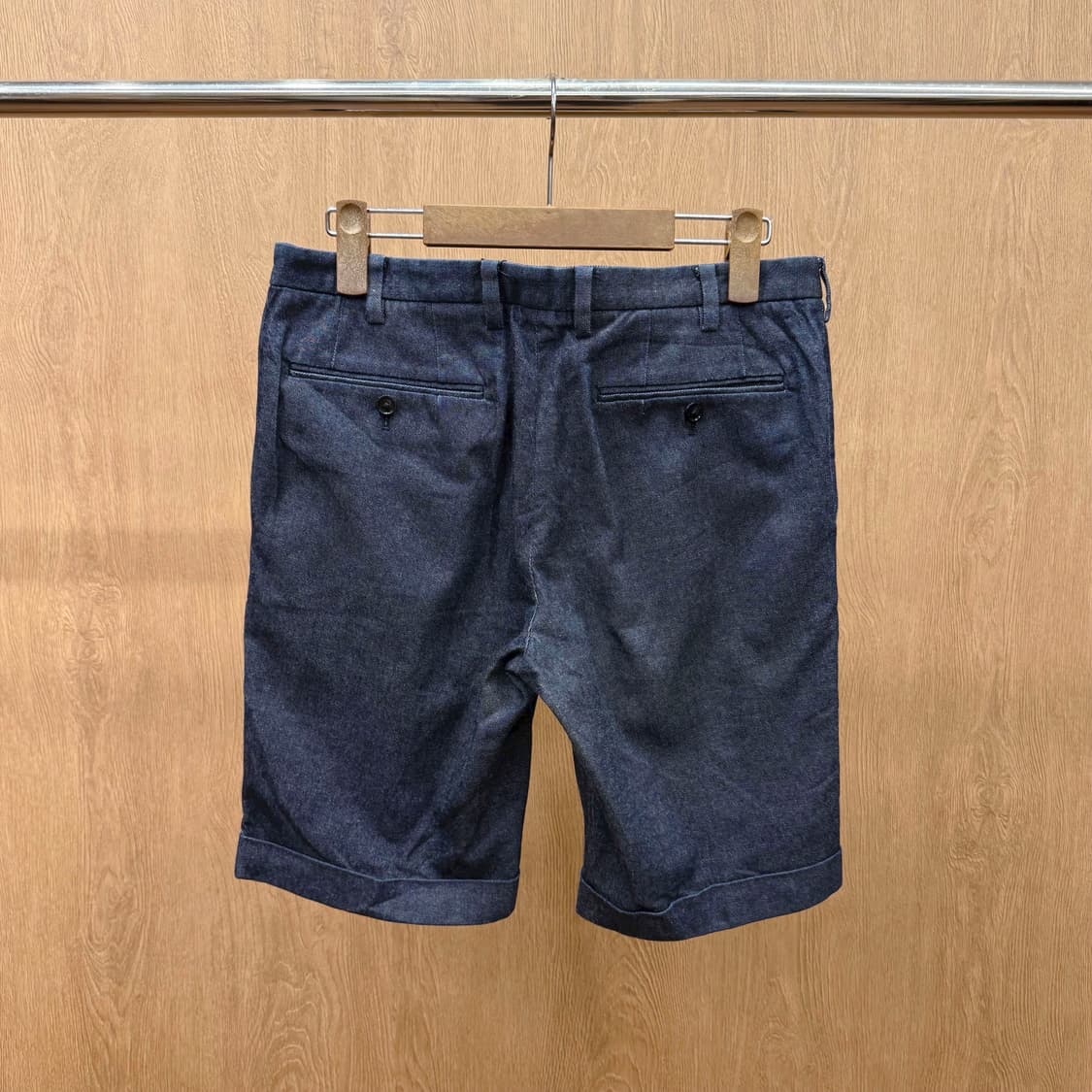 버버리 블랙 라벨 데님 하프 팬츠 인디고 반바지 롤업 디테일 상품이미지3