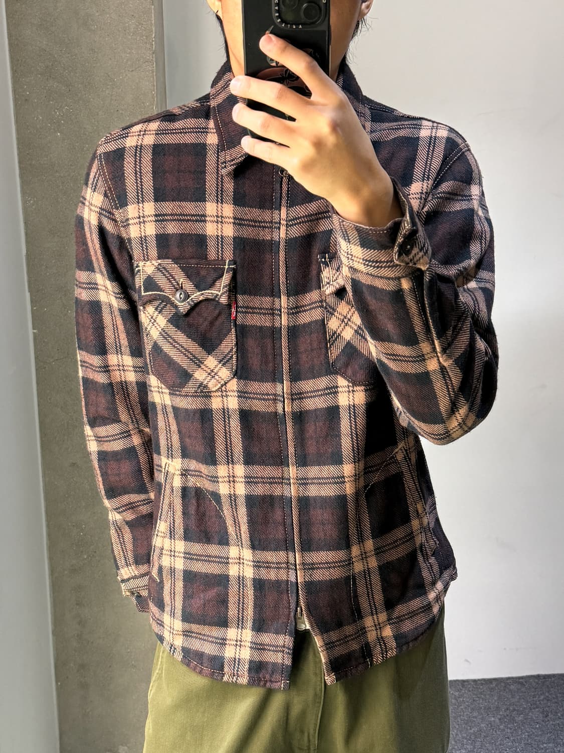 리바이스 웨스턴 체크 집업 셔츠 상품이미지2