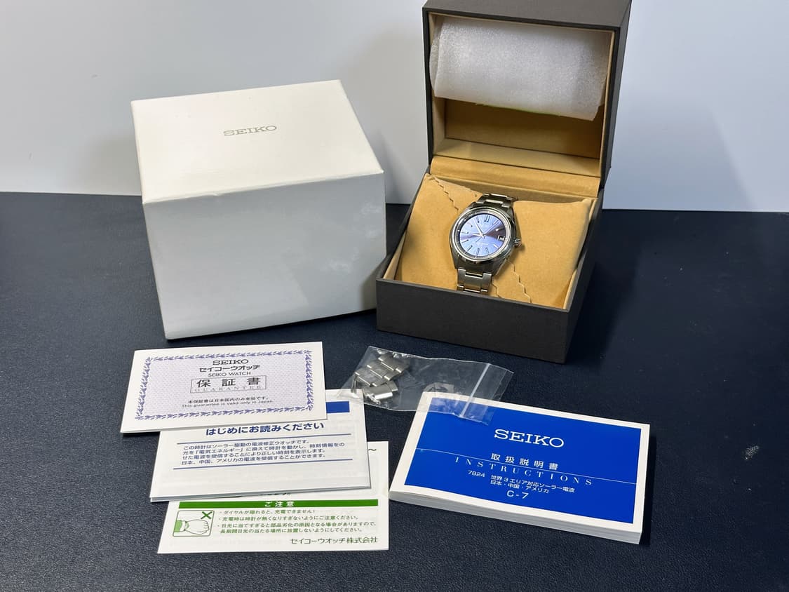 [신품급 풀박스] 세이코 브라이츠 SAGZ081 블루 선레이 전파 솔라 상품이미지8