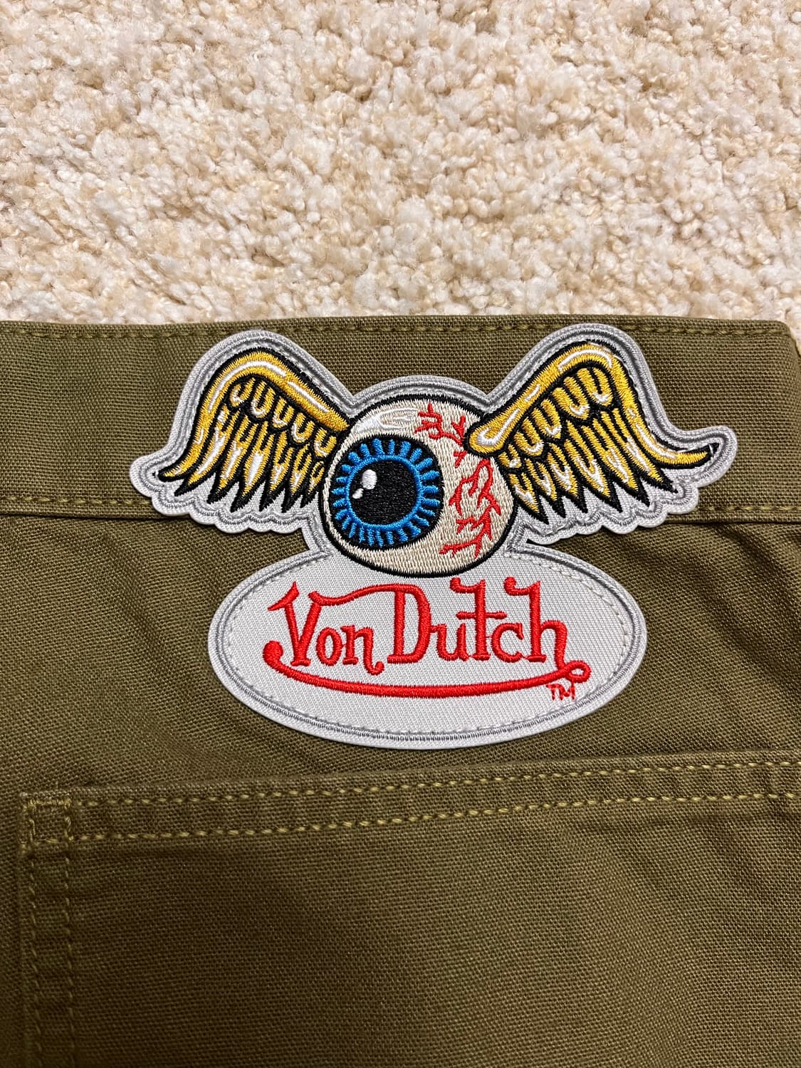 [새상품/32*30] 본더치(Von Dutch) 모스 그린 더블니 상품이미지6