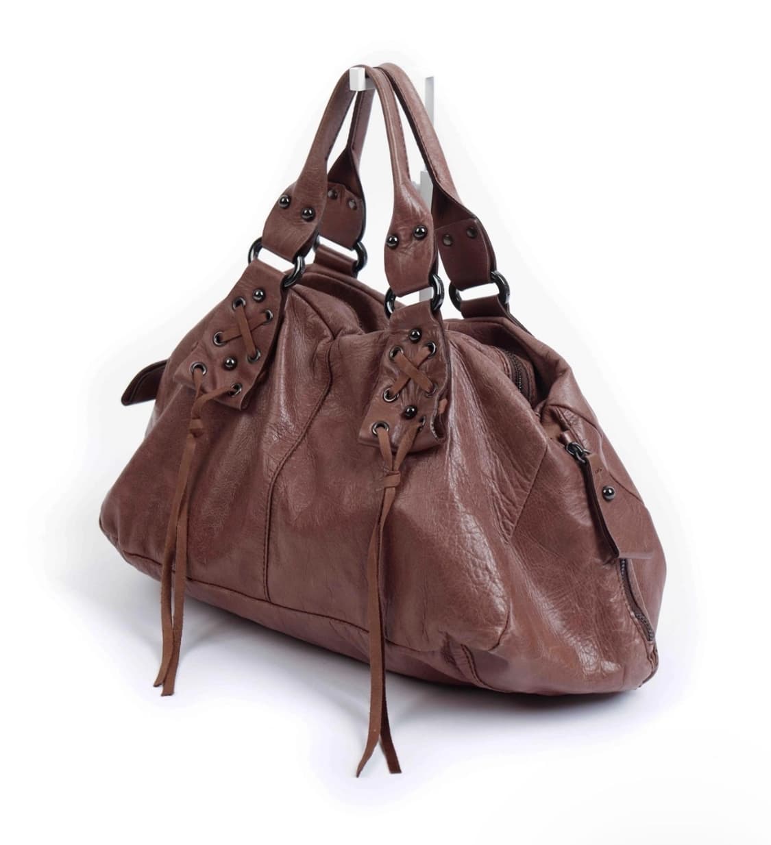 [NICOLI] 다크브라운 스퀘어 토트백 상품이미지1