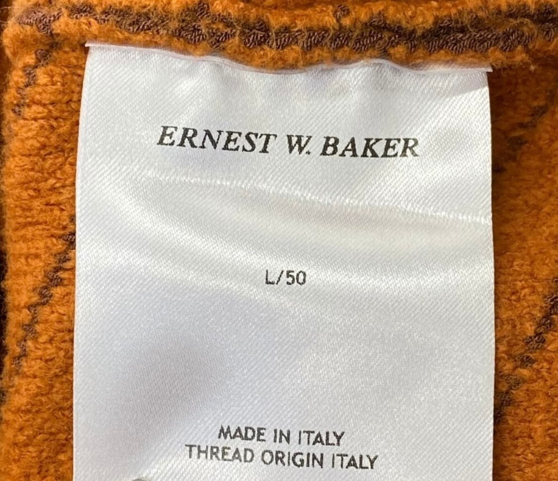 ERNEST W. BAKER 브라운 자카드 집업니트 스웨터 50 상품이미지7