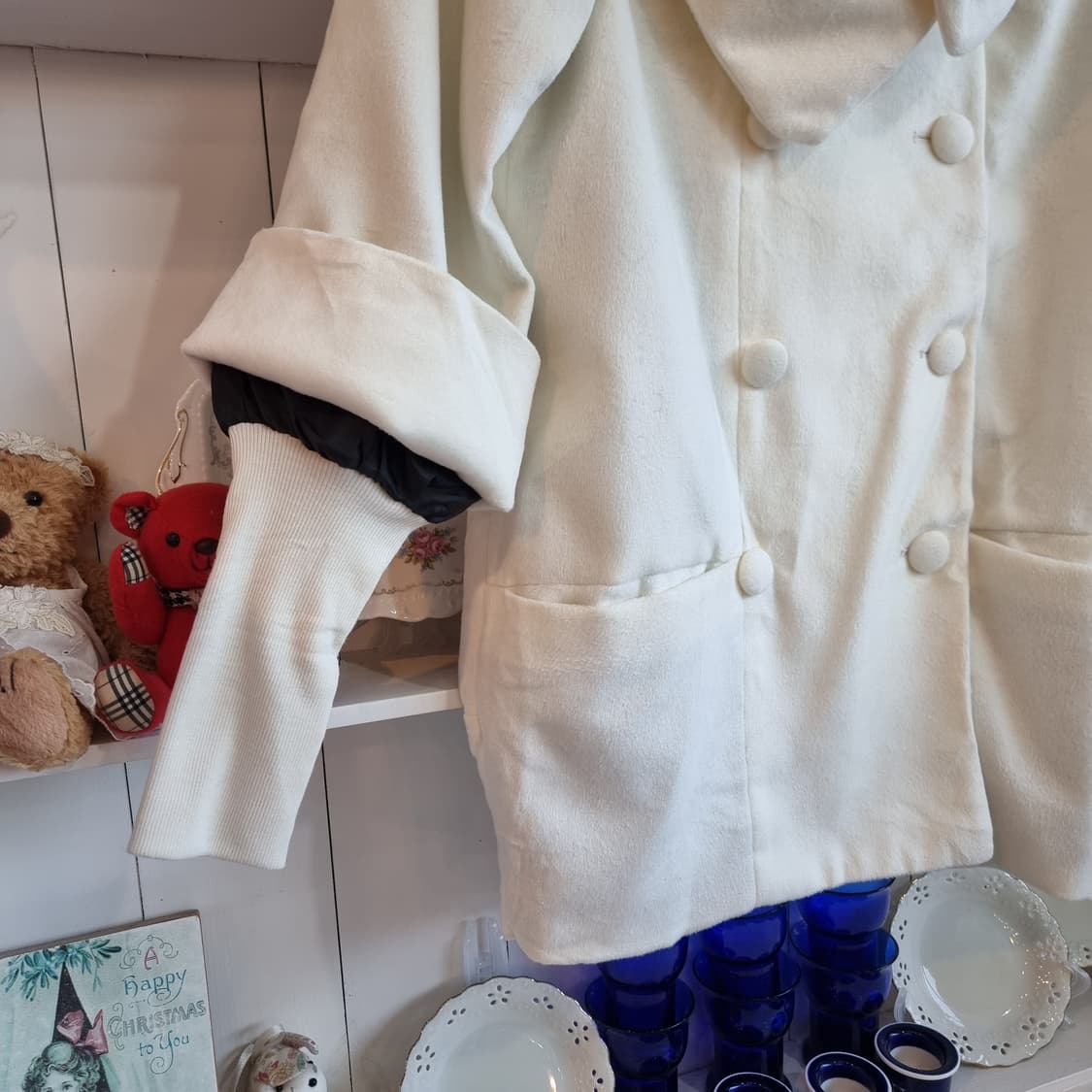 일본 빈티지 더블버튼 하프코트 상품이미지3