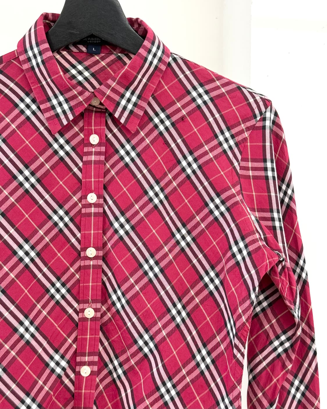 버버리 레드 체크 셔츠 상품이미지4