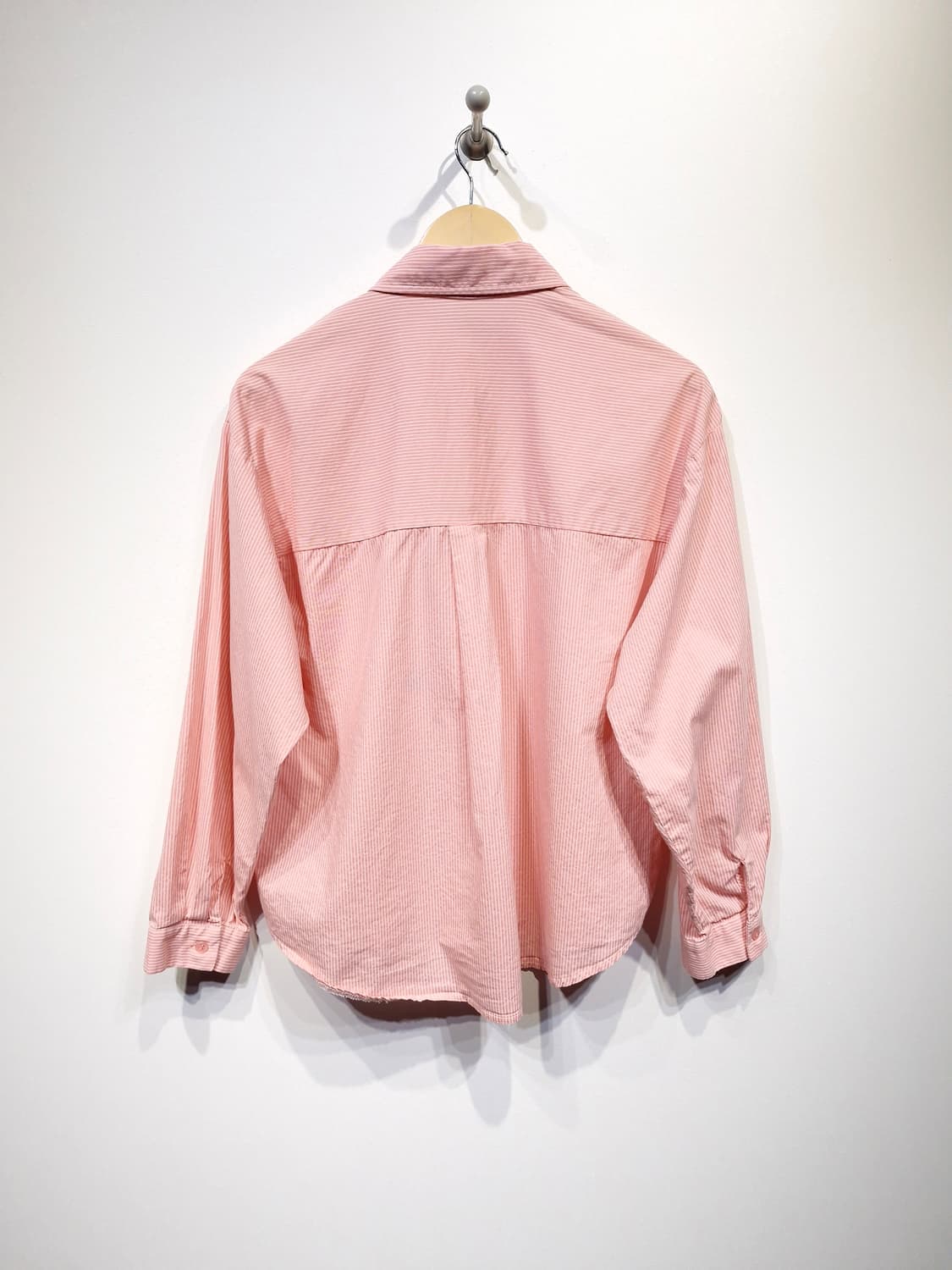 TILLIDIE 틸아이다이 TD로고 스트라이프 셔츠 핑크 상품이미지4