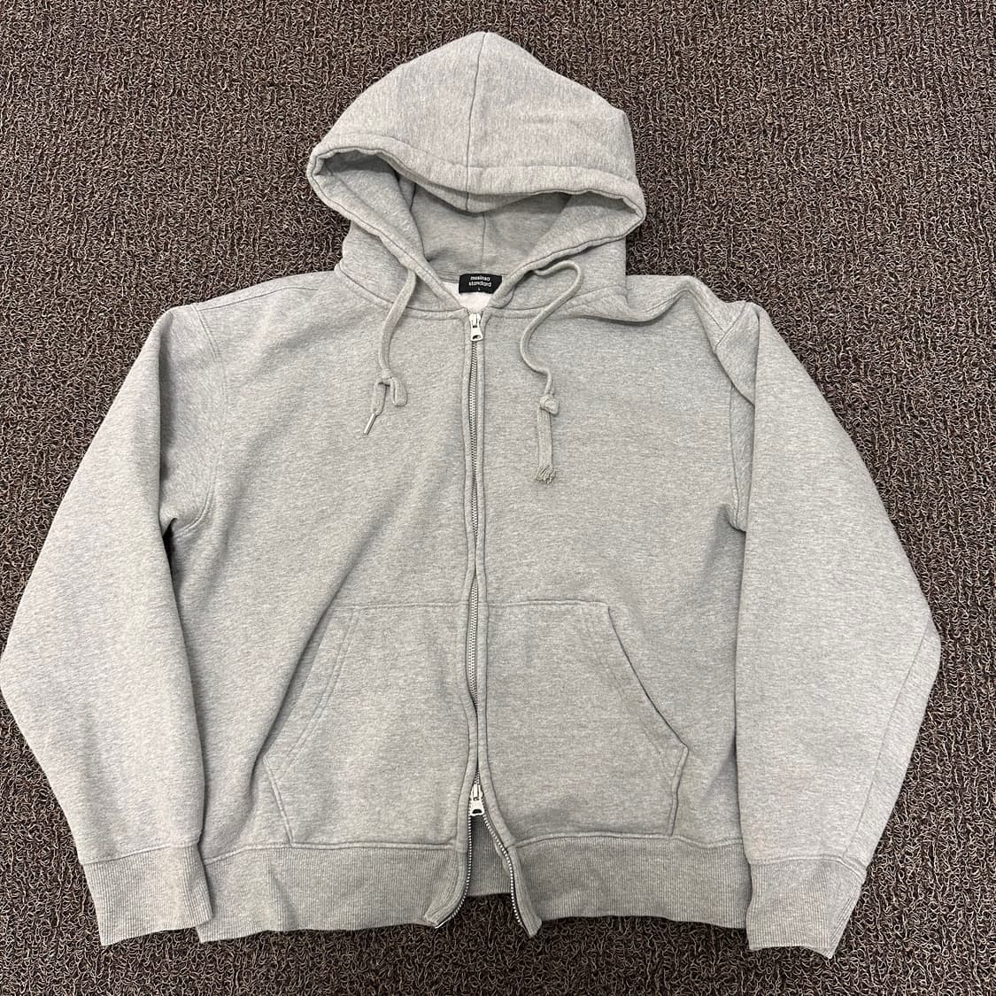 무신사스탠다드 기모 후드집업 그레이 L 상품이미지1