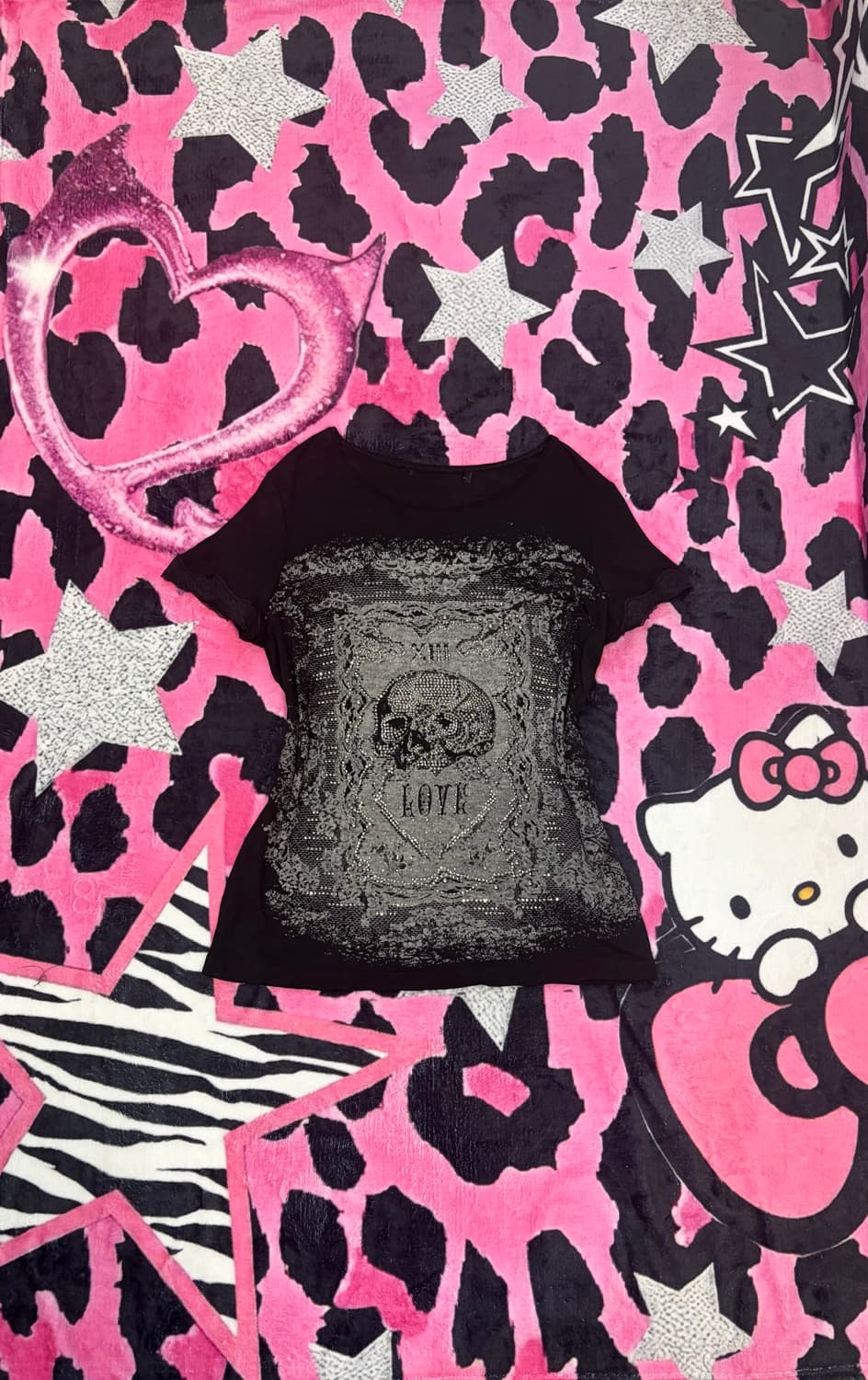 Gothic cubic skull lace T-shirt 상품이미지1