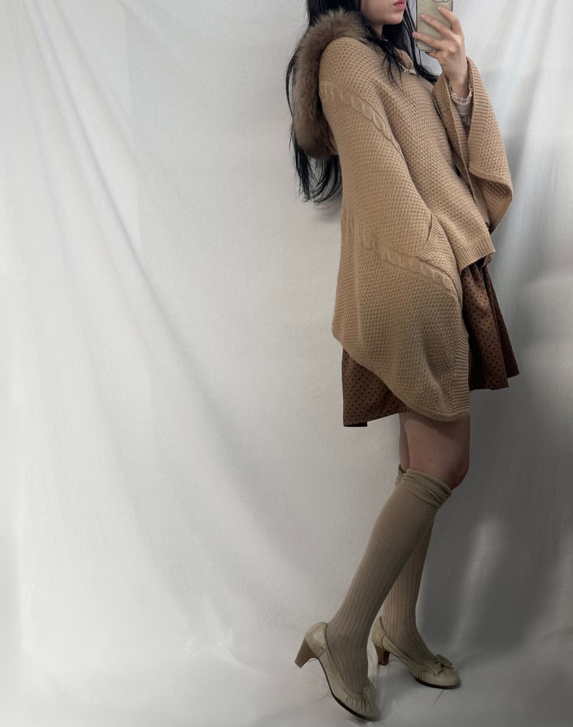 도트 패턴 세미 글로시 원피스 상품이미지10